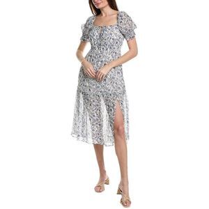 Garrie B Womens  Tie-Neck Midi Dress, Blue